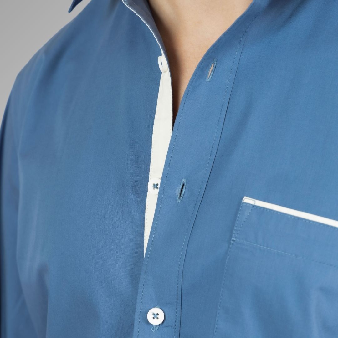 Blue & white mens  shirt