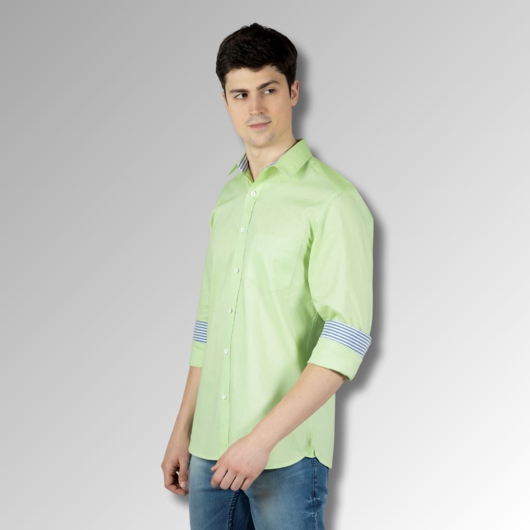 Mens formal bright  green shirt