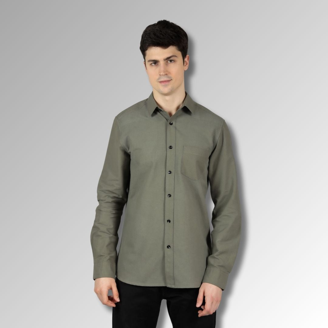 Military Green Slim  fit shirt for men