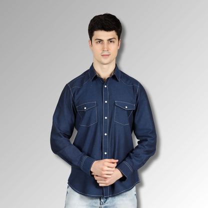 Navy Blue Shirt for  Men