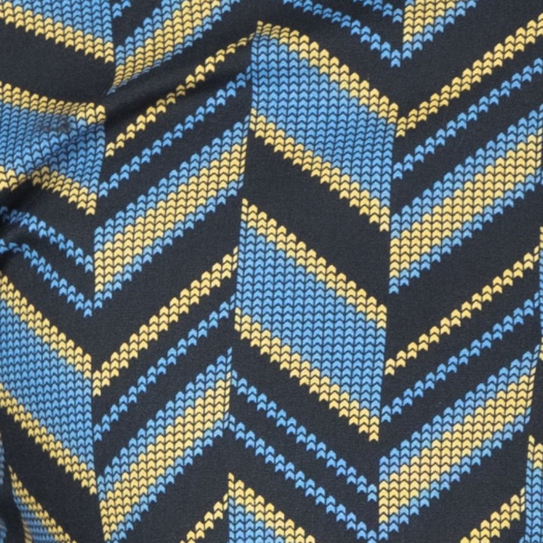 Fabric Swatch of  Black Printed For  Men