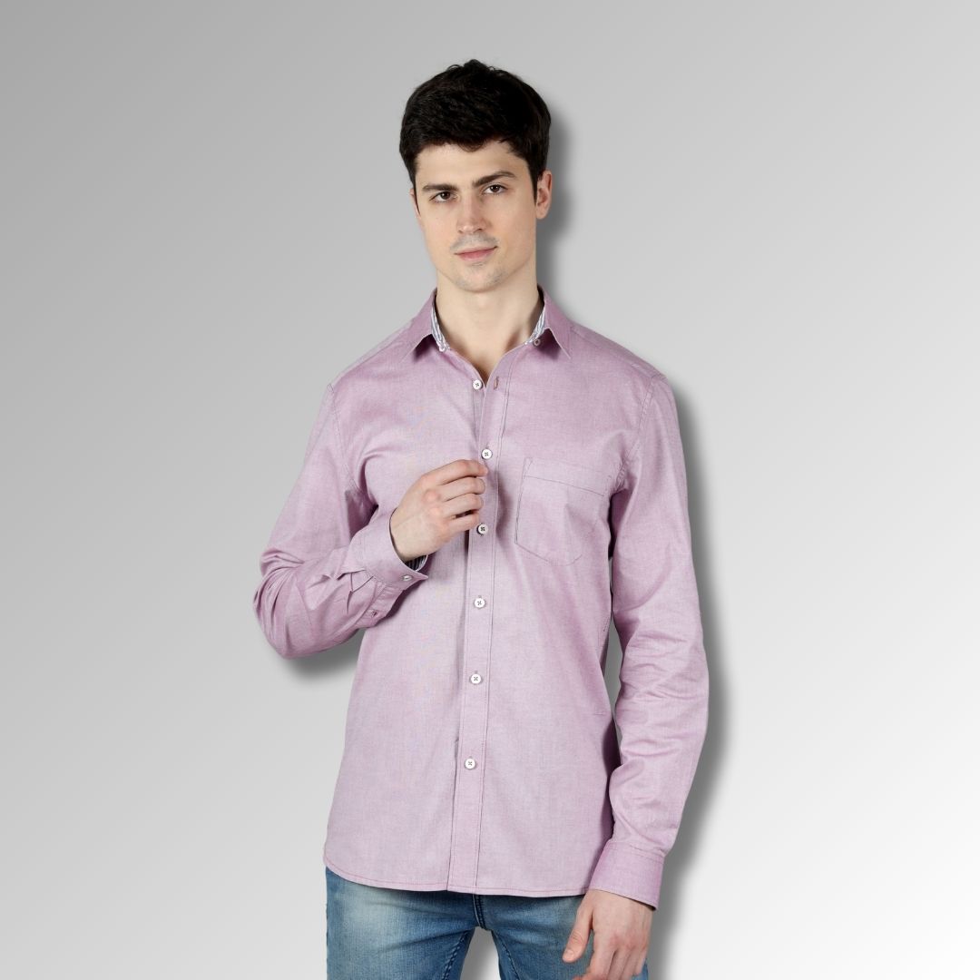 purple office shirt  for men