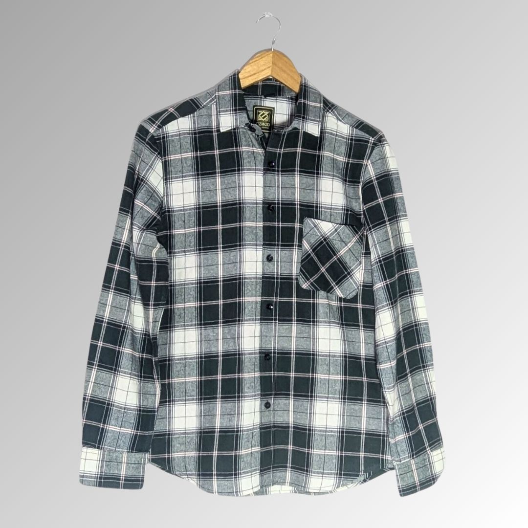 Green Flannel  Checks Shirt for  men