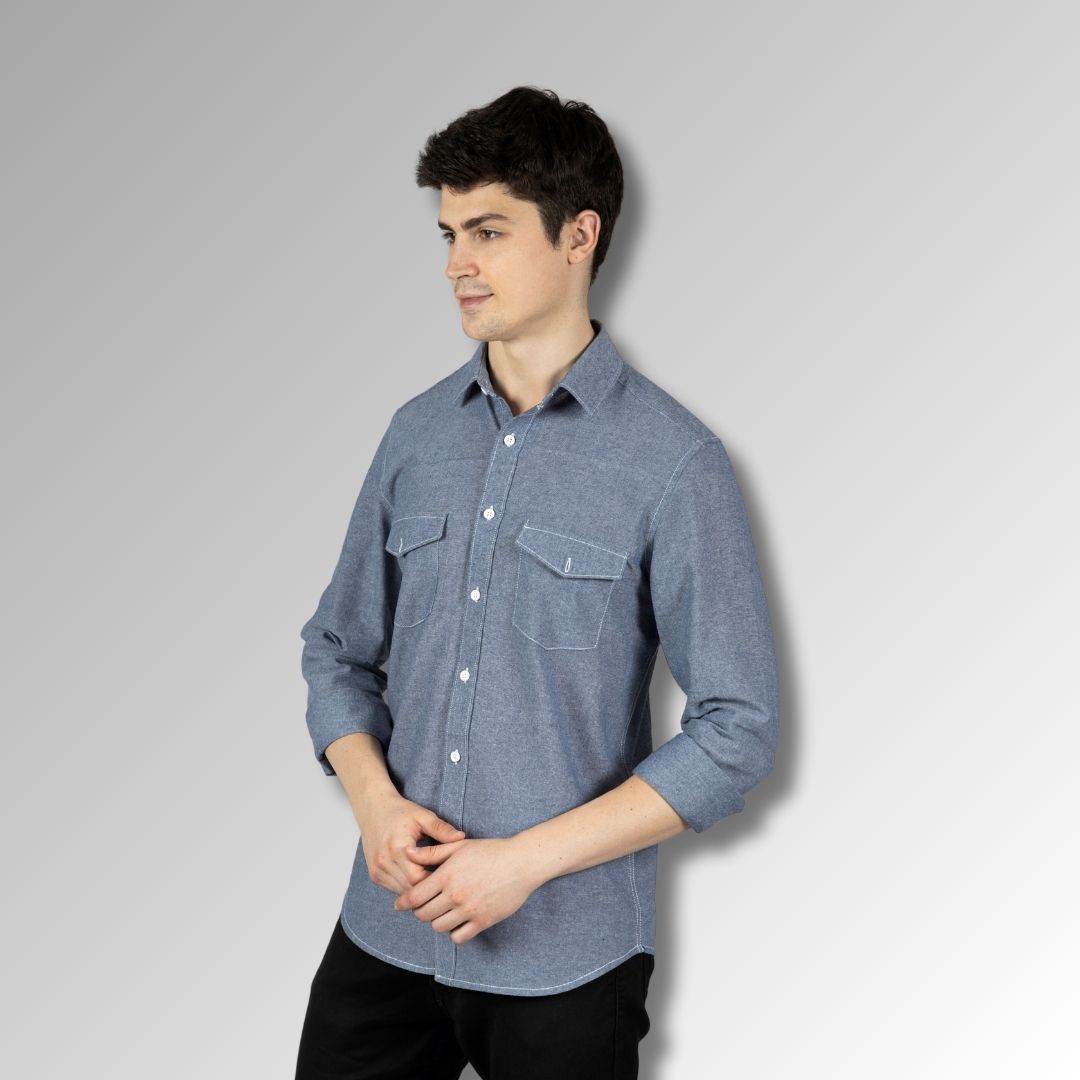 Blue office shirt for  men