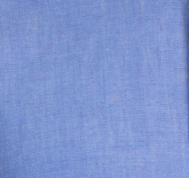 Blue Tapered Shirt in Melange Cotton with Single Pocket - OZMOD